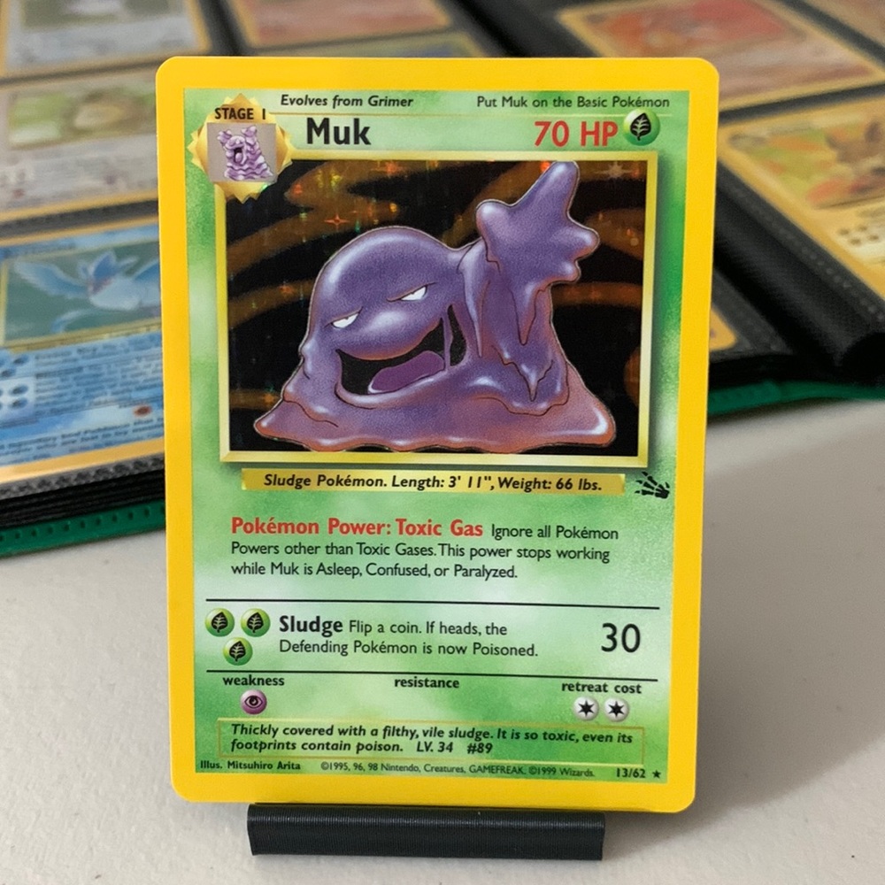 Muk 1999 Holo 13/62 Pokemon Card Base Set Rare #13